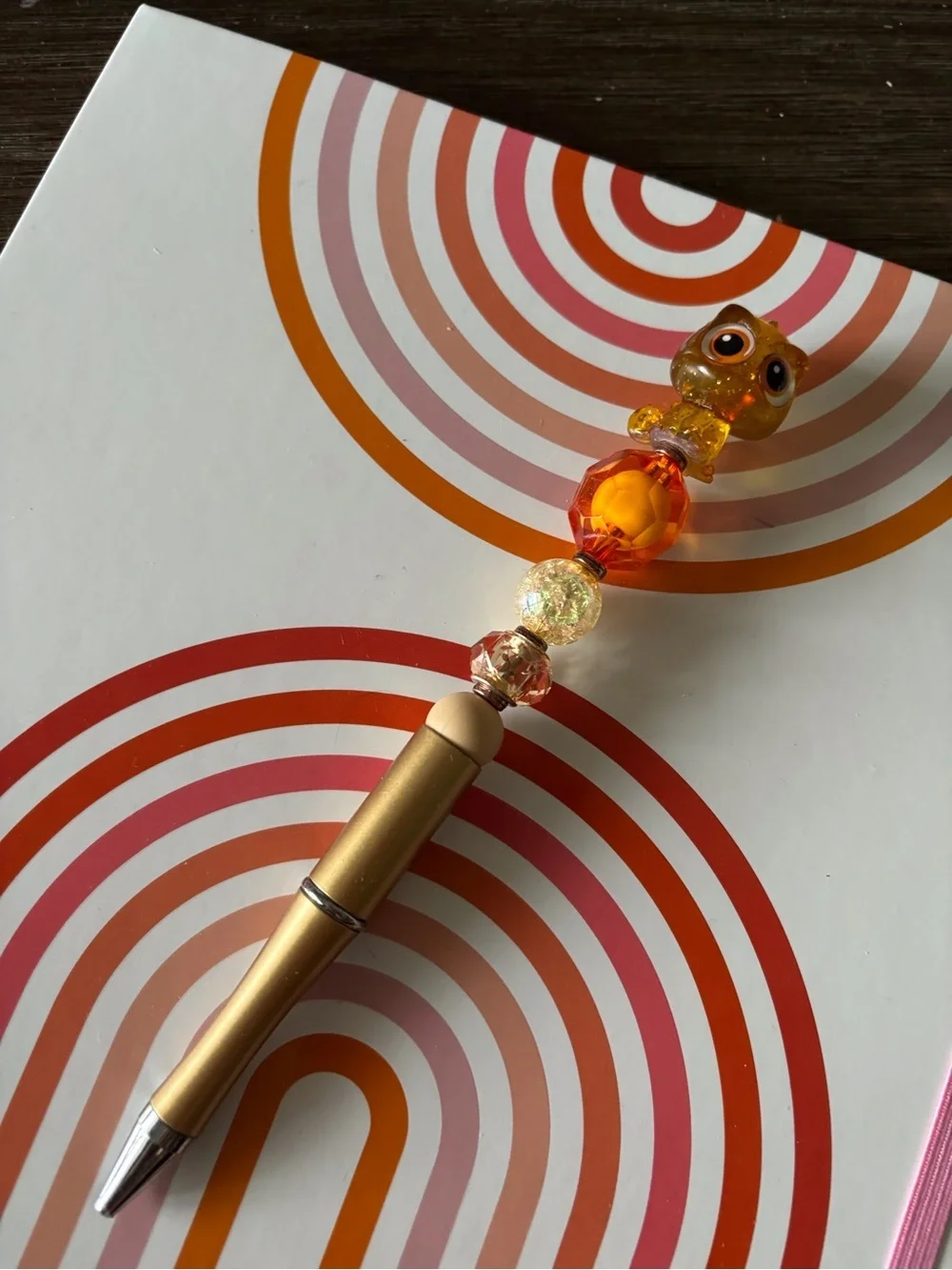 Disney Doorables: Tangled: Glitter Pascal handmade beaded pen